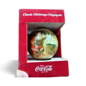 VINTAGE 60’s Coca Cola Classic Christmas Ornament - Red and White